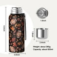 thumbnail image 7 of 20 Oz Fall Football and Autumn Leaves Pattern Coffee Tumbler Double Wall Insulated Stainless Steel Water Bottle | Metal Reusable Thermoses Flask with Cup Cap | Leak & Sweat Proof with Anti-Dust Lid, 7 of 7
