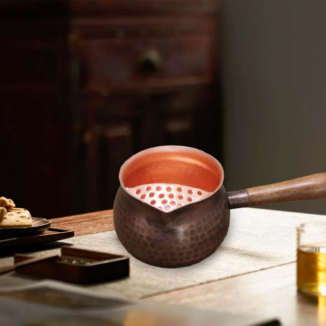 Copper Tea Kettle Tea Maker Handmade with Side Handle Small Teapot 300-350ml 300ml