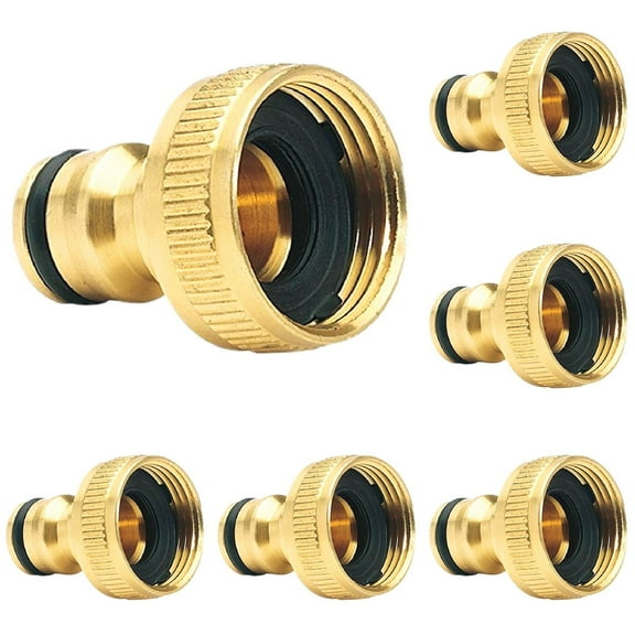 5PCS Brass Garden Hose Tap Connector (3/4) Quick Hose Adaptor Accessories