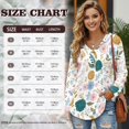 thumbnail image 7 of DISNIMO Floral Printed Hoodies for Women V Neck Sweatshirts Long Sleeve Pullover Tops Waffle Shirts for Fall Winter, S, 7 of 7