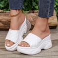 thumbnail image 2 of Xugsiok Wedges Sandal for Women Summer Fashionable Espadrille Open Toe High Heel Casual Versatile Beach Sandals Comfortable Slippers, 2 of 9
