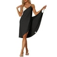 thumbnail image 1 of INSPIRE CHIC Paréos pour Femmes à Bretelles Spaghetti Dos Nu Plage Bord de Mer Robe d'Été Portefeuille S Noir, 1 of 6