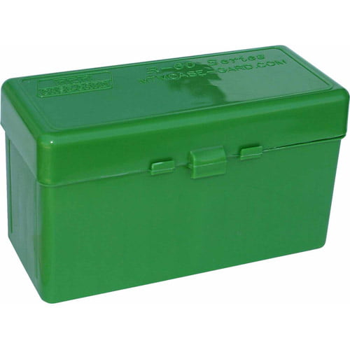 MTM H50RMAG10 Deluxe Ammo Box 50 Round Handle 7Mm Rem Mag 300 Win Mag Green 
