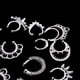 thumbnail image 4 of 21 piercings de cristal para la nariz, sin piercing, para nariz, cejas y ombligo. 21 piezas de plata, 4 of 9