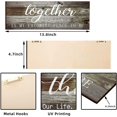 thumbnail image 3 of MUCHENGGIFT 2 Pieces home decor signs This is Us Our Life Our Story Rustic Wood Signs Together Rustic Wooden Wall Art Signs Farmhouse Entryway Signs, 4.7 x 13.8 Inch (), 3 of 7