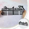 thumbnail image 3 of 1Set Keep Swimming Medal Hanger Display Rack Shakes Funny Medal Holder Iron Hook Frame Ribbon, 3 of 8