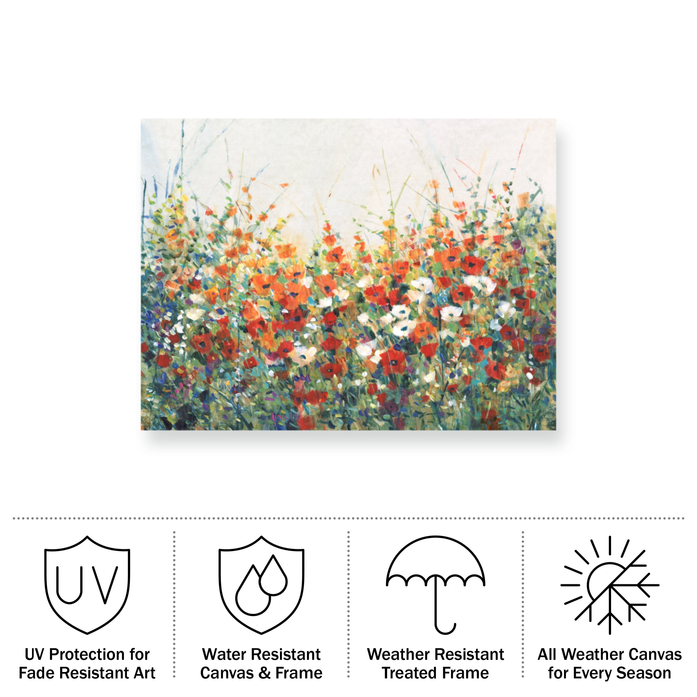 Tim O'Toole 'Garden in Bloom I' Outdoor Canvas 14x14
