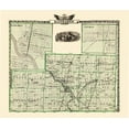 thumbnail image 2 of Warner 23x20 Gold Ornate Wood Framed with Double Matting Museum Art Print Titled - Kankakee Illinois Landowner - Warner 1876, 2 of 4
