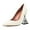 White, variant on FSJ Women Classic Pointy Toe Crystal Flared High Heel Pumps Closed Toe Slip-On Party Wedding Office Dress Shoes Size 8 Black