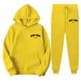 thumbnail image 4 of Womens Casual Pullover Hoodie with Drawstring and Trendy Letter Print Matching Tracksuit Set, 4 of 4