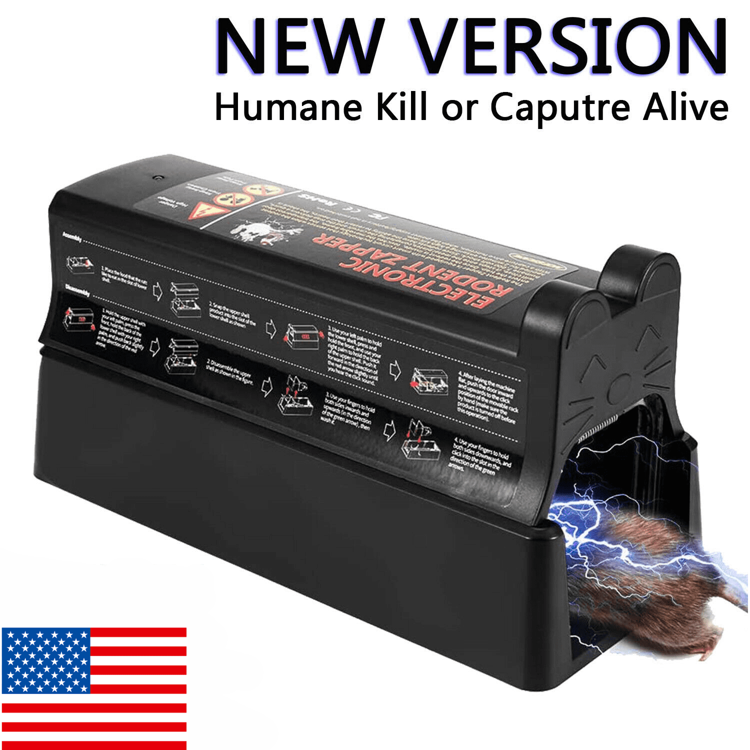Electronic Rat Trap Victor Control Mouse Killer Pest Mice Electric Rodent  Zapper