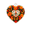 C, variant on Heart Shaped Acrylic Hanging Ornament with Dia de Los Muertos Floral Design,Vibrant Colors,for Car Mirror Decor,Day of The Dead Decoration