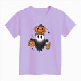 thumbnail image 5 of TOWED22 Toddler Halloween Shirt Baby Boy Girls Ghost Pumpkin Tshirts Kids Fall Spooky Season Short Sleeve Tee Tops,Purple,12-13 Y, 5 of 5