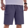 thumbnail image 5 of Gamivast Plus Size Shorts for Men Quick Dry Elastic Waist Hiking Utility Cargo Shorts with Pockets Lightweight Stretchy Outdoor Fishing Travel Tactical Summer Wear Gray XL, 5 of 7