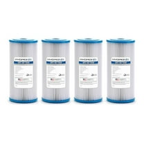 SPC-45-1030 R30-BB & RS6 Compatible Whole House Sediment Pleated Water Filter Washable and Reusable 4.5 x 10-30 Micron - 4 Pack