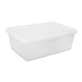 thumbnail image 2 of Sterilite Small Storage Bin, 12 Quart Clear Plastic Storage Container with Snap-On Lid, White, 15 Pack, 2 of 11