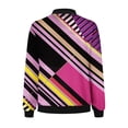 thumbnail image 4 of Ftwytp Womens Casual Daily Coats Lightweight Zip Up Casual Jacket Color Blocked Coat Stand Short Sports Outwear Long Sleeve Jackets, 4 of 5