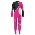 thumbnail image 3 of iEFiEL Kids Girls Figure Skating Bodysuit Ballerina Gymnastics Acrobatics Leotard Long Sleeve Shiny Rhinestones Jumpsuit Hot Pink 16, 3 of 7