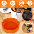 thumbnail image 4 of EASTIN Pot en Silicone pour Friteuse à Air Chaud avec Poignée Doublure Résistante à la Chaleur pour Four à Friteuse à Air Micro-Ondes, 4 of 9
