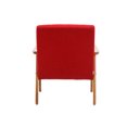 thumbnail image 6 of Accent Chairs Set of 2,  Modern PU Leather Accent Chair with Side Table and Wood Legs, Lounge Reading Armchair with Button-tufted Back, 250LBS Capacity for Living Room, Bedroom, 6 of 7