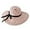 Pink, variant on Women Ladies Floppy Beach Sun Foldable Cap Summer Wide Brim Straw Hat