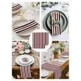 thumbnail image 3 of Red Black Stripe Cloth Napkins Set of 8 Reusable Dinner Napkins, Geometric White Vertical Striped Cocktail Napkin Washable Table Napkins for Wedding/Holiday Party/Baby Shower 20"x20", 3 of 7