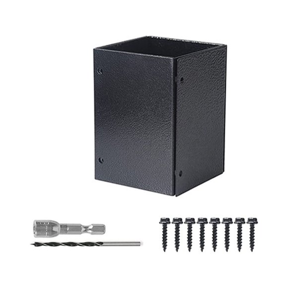 Adjustables Column Protector Stainless Steel Column Protection Kit Suitable for Wooden Mailboxes Fences Etc Stainless Steel Screws
