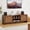 Arched Fluted-Walnut, variant on WIRRYTOR Boho TV Stand for 65 inch TV with Linen Sliding Doors, 59" Entertainment Center with Curved Corners, Wood Media Console Table, Walnut
