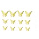 thumbnail image 1 of 12pcs 3D Metal Texture Stereo Hollow Butterfly Wall Stickers HB018 Pearl Black, 1 of 5