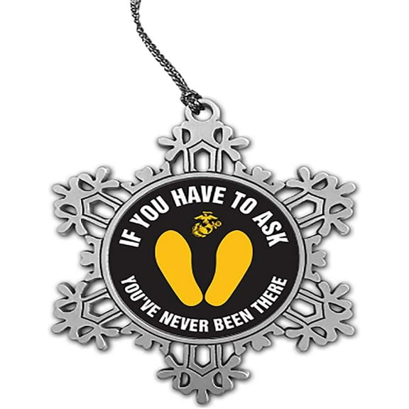 Indiana Metal Craft USMC Yellow Footprints Christmas Ornament Made in The USA