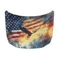 thumbnail image 2 of XYZCANDO 4th of July Car Hood Cover featuring American Flag Eagle - Durable All-Weather Protection for Patriotic Vehicle Owners, 2 of 9