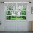 thumbnail image 3 of Cortina de hilo de encaje para puertas, panel de ventana hippie para puerta, divisor de habitación, cortinas de armario de pared (35 × 79 pulgadas/90 × 200 cm, blanco), 3 of 5