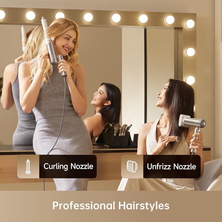 dreame Pocket Compact Ionic Hair Dryer, 1000W, Gold, Fast Drying
