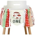 thumbnail image 2 of Mushroom 1st Birthday Decorations Red Mushroom Highchair Banner for Girls Fairy Mushroom Birthday Party Supplies Mushroom 1st Birthday Banner for Spring Summer Garden 1st Birthday Party, 2 of 7
