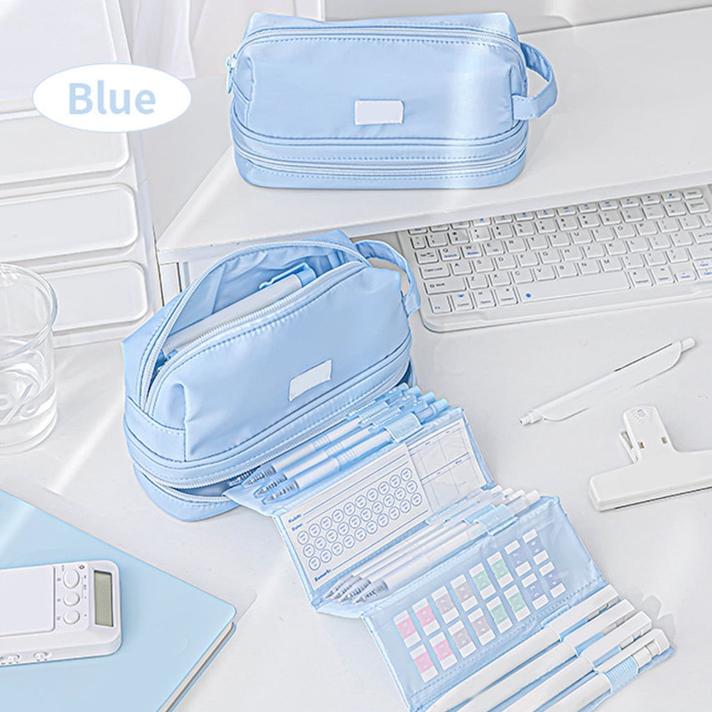 Waterproof Fabric PVC Pencil Case Multiple Compartments Pencil Bag For Student
