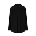 thumbnail image 4 of Htigea Corduroy Cardigan for Women Long Sleeve Button Down Collared Tshirts Cardigans with Pockets Comfy Blouses Black,L, 4 of 6