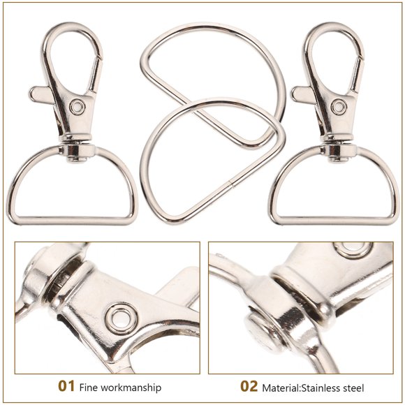 SKISUNO 35Jgo Anillos D Para Llavero En Acero Inoxidable Resistente Con Para Bricolaje
