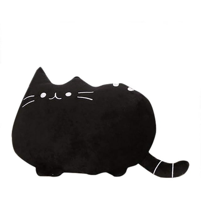 Cartoon Cat Cuddle Pillow Plush Animal Deco Throw Pillow Plush Toy Fluffy Cuddle Pillow Plush Doll Cushion Box Pillow Throw Pillow for Sofa Bedroom Car