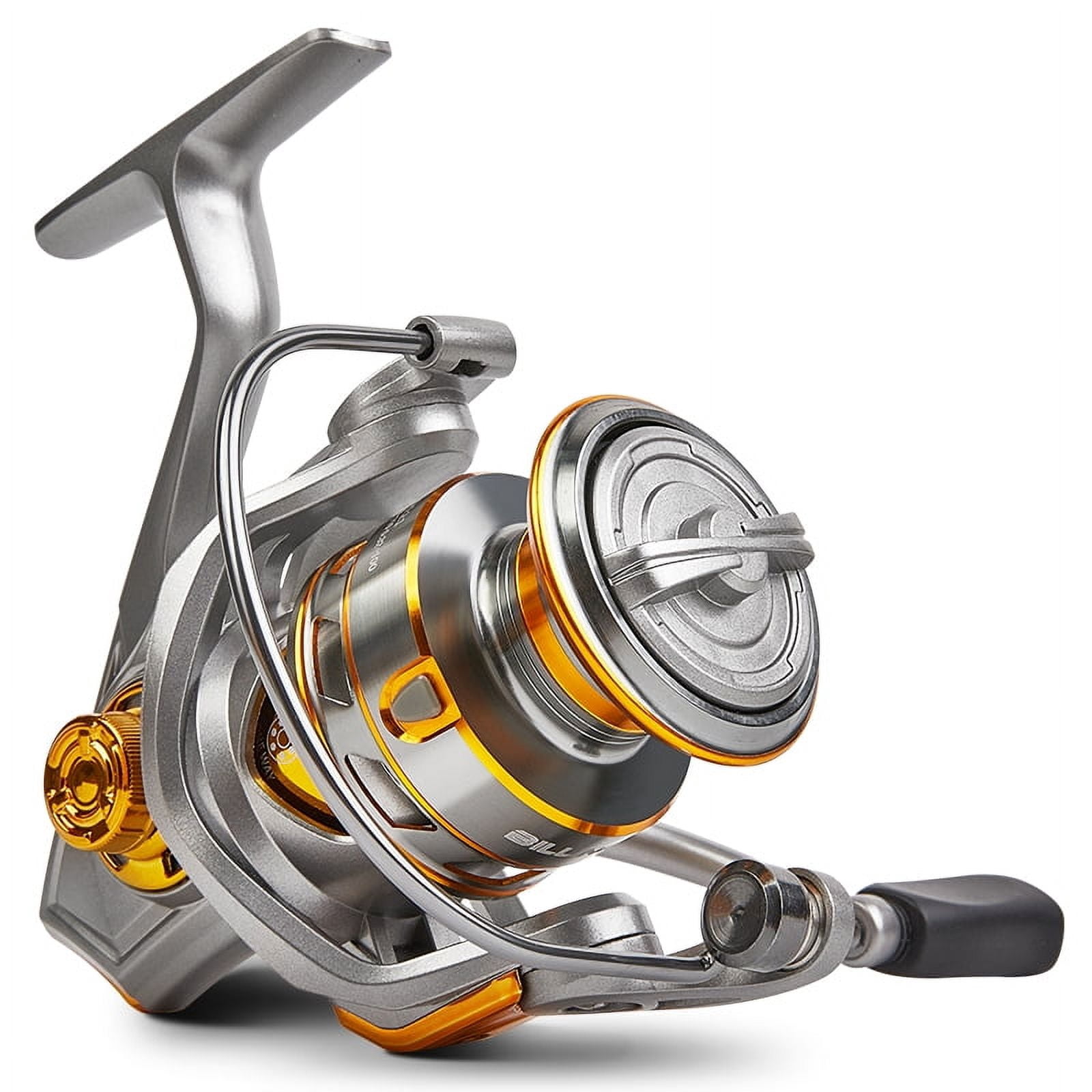BILLINGS Spinning Reel,5+1 BB Ultra Smooth Powerful Spinning Fishing Reel With Aluminum Spool,17.6LBs Max Drag,5.2:1 Gear Ratio
