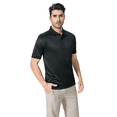thumbnail image 2 of Zfeel Men's Performance Mesh Polo Shirt, 100% Polyester, Moisture-Wicking, Quick-Dry, Lightweight, Black, S, 2 of 5