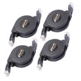 thumbnail image 1 of Cable Conector Ethernet Portátil 4pcs Cat Six Shamjiam Retráctil para Enrutador Escritorio Computadora Portátil, 1 of 9