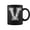 Black, variant on Letter V Uppercase Alphabet Initial School College Varsity Coffee Mugs