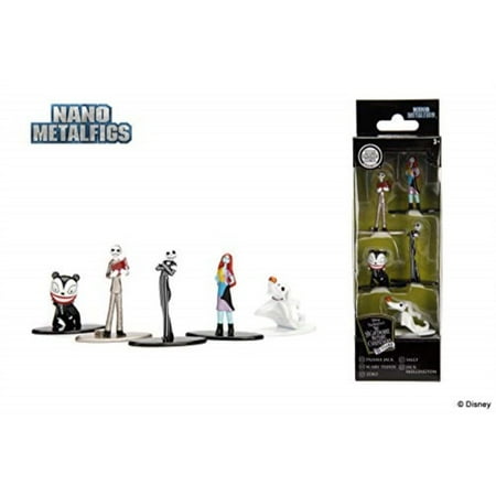 Disney The Nightmare Before Christmas Nano Metalfigs 30042 Disney Tim Burton's The Nightmare Before Christmas Metals Die-Cast Collectible Toy Figures 5 Pack, 1.65