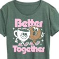 thumbnail image 3 of Instant Message - Coffee Lover - Coffee & Bagel Better Together - Women's Short Sleeve Graphic T-Shirt, 3 of 6