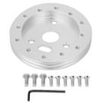 thumbnail image 1 of Volante universal para otorgar almohadilla espaciadora de cubo de 3 orificios de 0,5 pulgadas para adaptador de 6 orificios (plateado) Jadeshay A, 1 of 8