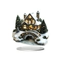 thumbnail image 2 of Christmas Desktop Decorations - Acrylic Standee with Tree & Carousel Print for Holiday Home or Office Decor, 2 of 6