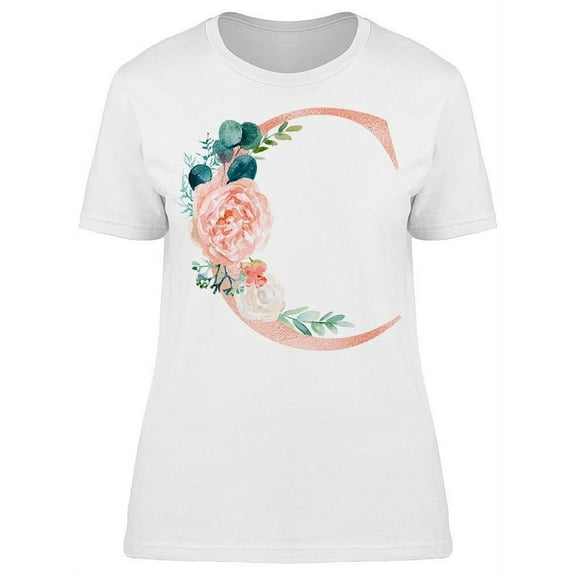 Letter C, Flower Tee Women's -Image by Shutterstock