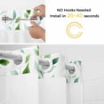 thumbnail image 2 of Spring Plant No Hooks Shower Curtain with Snap-in Liner Vintage Watercolors Gradient Sage Green Leaves Shower Curtains for Bathroom, Waterproof, Easy Install, Washable 72"x78", 2 of 9