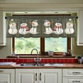 thumbnail image 3 of Yayeee Kitchen Curtains Set of 2 Light Filtering 57"x24" Over Sink Window Panels, Gray Cute Snowmen, 3 of 7