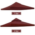 thumbnail image 3 of LELINTA Replacement Canopy Top - Roof Double Tiered Outdoor BBQ Roof Cover Grill Shelter Only Fit Waterproof and UV Protection - Patio Gazebo Brown for Backyard, Outdoor, Patio and Lawn, 3 of 8